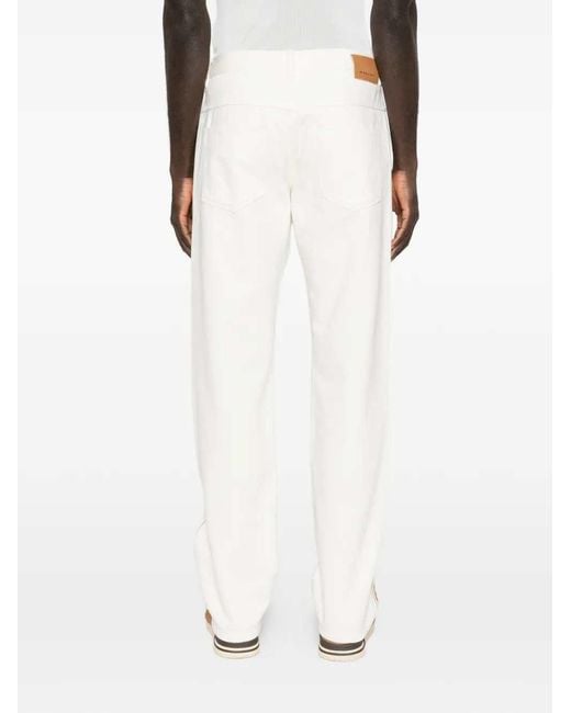 Isabel Marant White Lewys Jeans With Embroidery