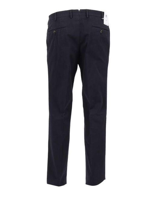 PT01 Blue Slim, Flat Front, Diagonal Pockets, Unfinished