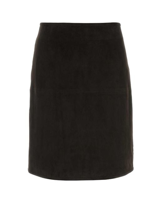 Loulou de Saison Black Dark Suede Engel Skirt