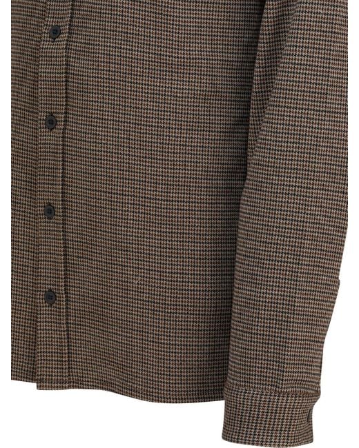 Vince Houndstooth-shirt in het Brown voor heren