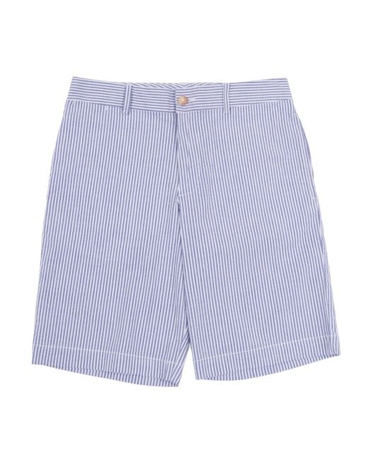 Polo Ralph Lauren Purple Preppy Short-Shorts-Flat Front Cotton Elastane Bermuda Short