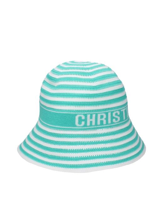 Dior Green Cappelli Donna Tessuto Blu/Turchese