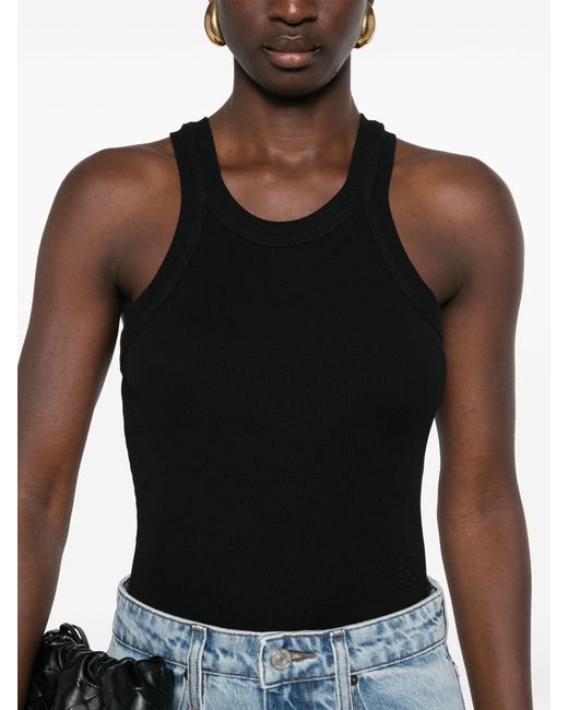 Closed White Ribbed Tank Top In