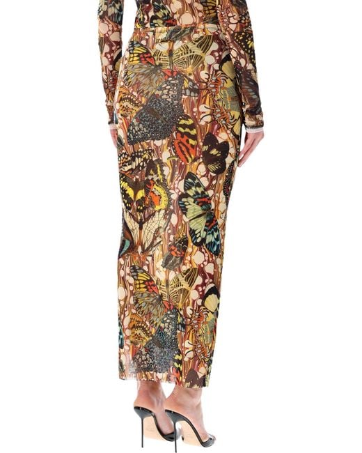 Jean Paul Gaultier Metallic Re-Edition Butterfly Tulle Skirt