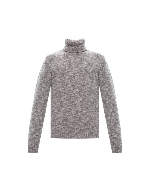 Dolce & Gabbana Gray Wool Turtleneck Sweater for men
