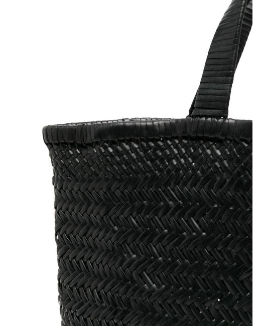 Manebí Black Medium Leather Tote Bag