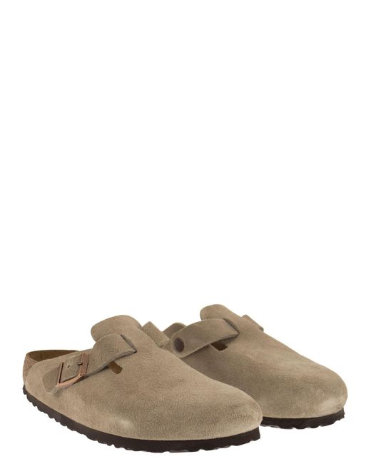 Birkenstock Brown Boston - Suede Sabot