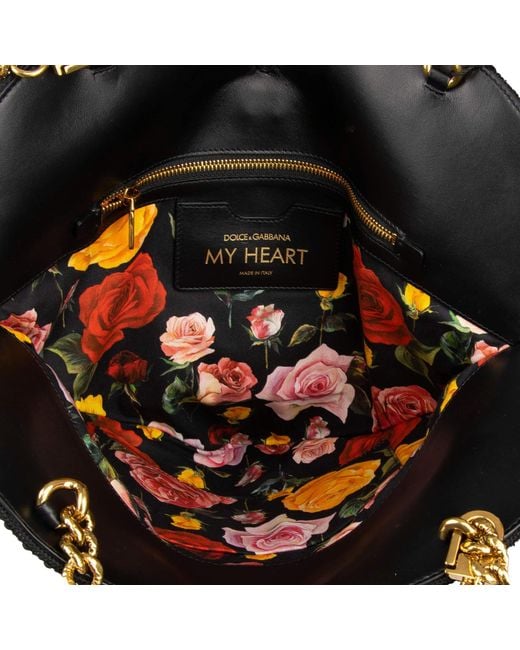 Borsa all'uncinetto My Heart di di Dolce & Gabbana in Black