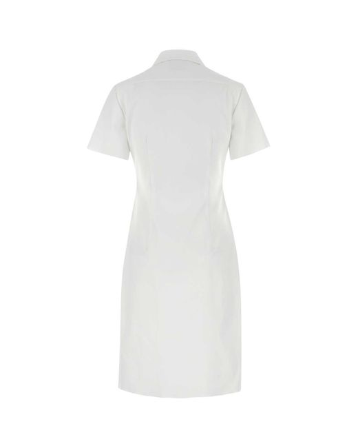 Miu Miu White Poplin Dress