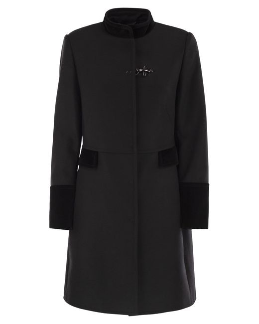 Fay Black Wool Cloth Coat
