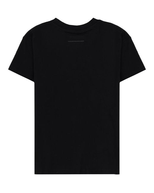 MM6 by Maison Margiela Black Numeric Cotton T-Shirt