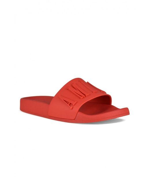Amiri Red Matte Rubber Slides for men
