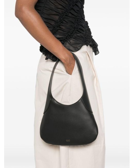 Khaite Black Joan Small Leather Hobo Bag