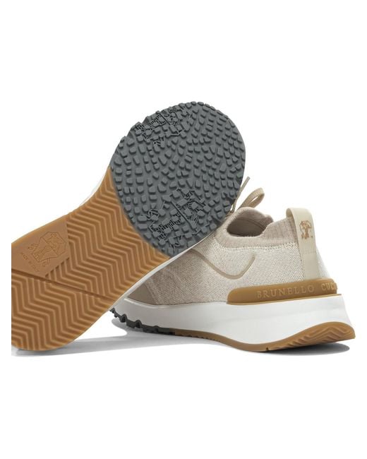 Brunello Cucinelli White Low Sneakers for men