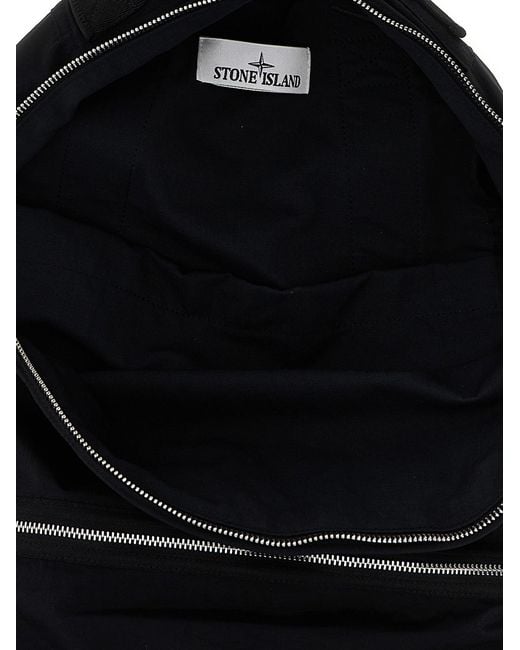 Stone Island Logo Patch Backpack in het Blue voor heren