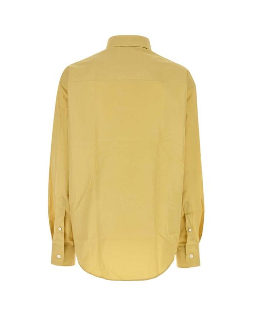 AMI Yellow Boxy Solid Shirt