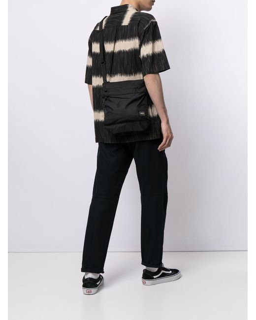 Porter-Yoshida and Co Black Force 2Way Nylon Crossbody Bag for men