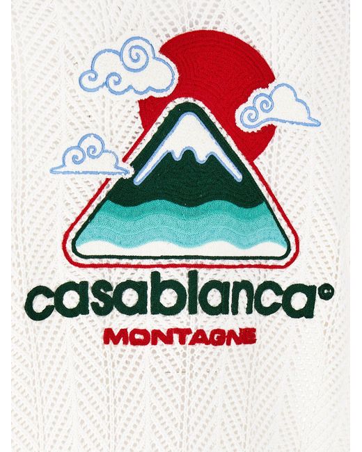 Casablanca 'sporty Faux Crochet' Shirt in het White voor heren
