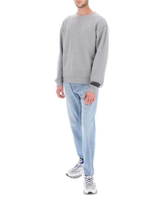 Melange Cotton Sweatshirt Valentino Garavani de hombre de color Gray
