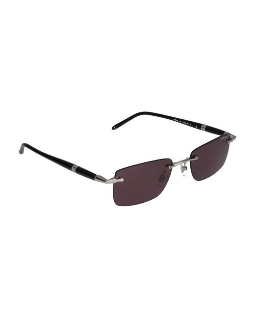 Montblanc Zonnebrillen Mb0344 S 002 Zilver Zwart Violet /20/150 in het Black voor heren