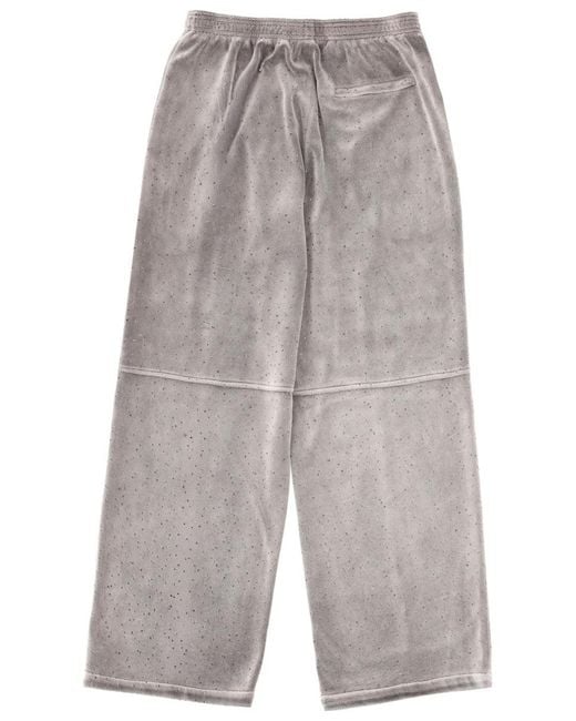 T By Alexander Wang Gray Alexanderwang. T Crystal Hotfix Mid-Rise Terry Sweatpant