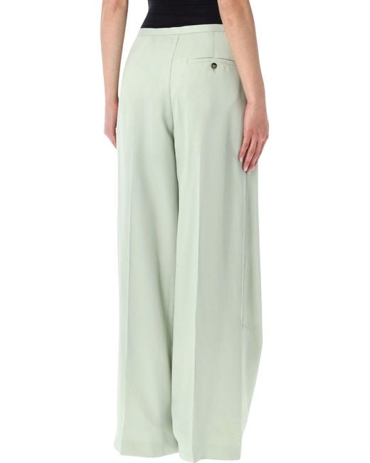 Alberta Ferretti Green Relaxed Fit Wide-Leg Trousers