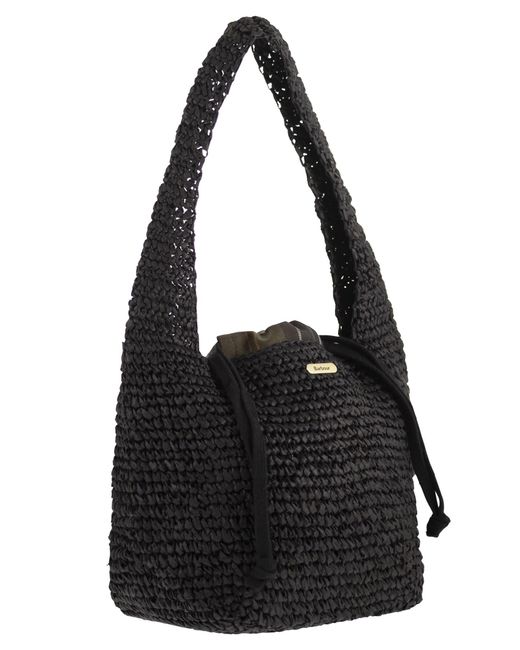 Barbour Black Lily Woven Tote Bag
