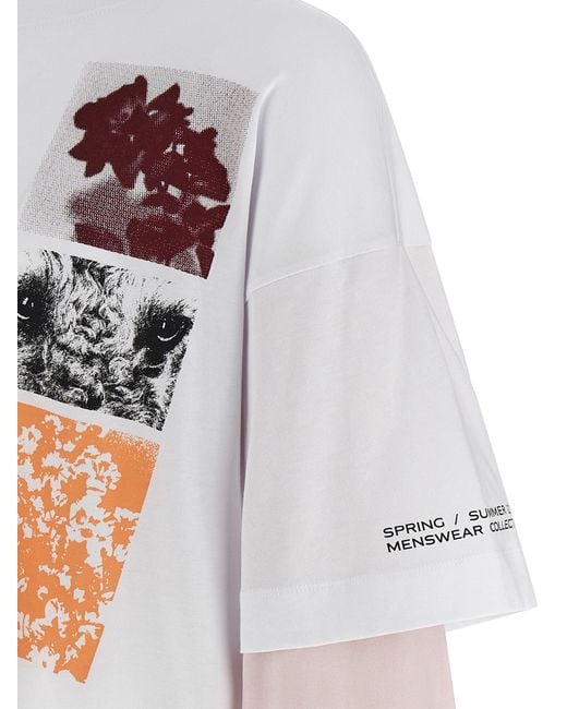Dries Van Noten Droogt Van Noten 'hemmings' T -shirt in het White voor heren