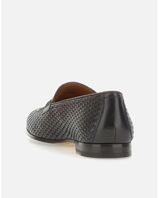 Doucal's Braidy Leder Slipper in White für Herren