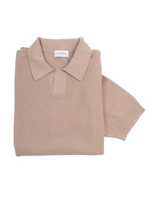 Ballantyne Natural Short Sleeve Polo