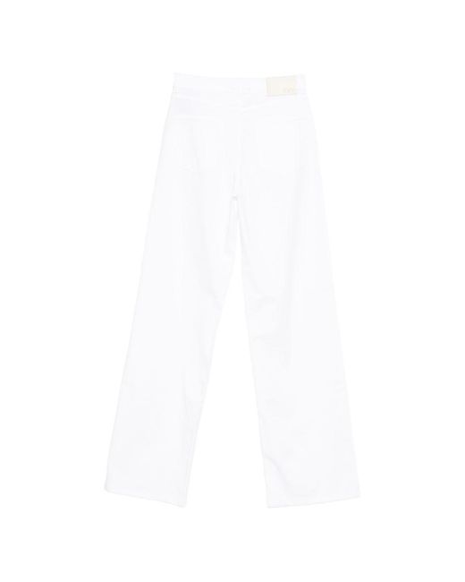 Fay White Denim Cotton Jeans