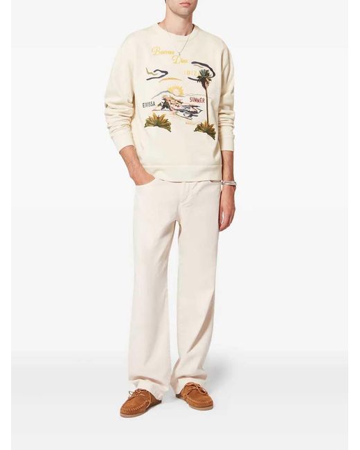 Isabel Marant White Mikoy Sweatshirt With Embroidery