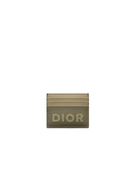 Dior Green Leather Card Holder for men