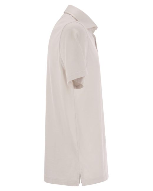 Fedeli Kurzärärmisches Poloshirt in White für Herren