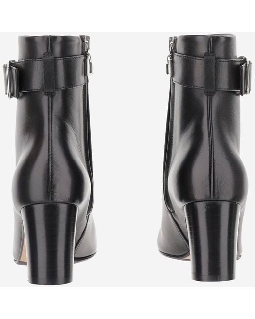 CAREL PARIS Black Thelma Leder -Knöchelstiefel