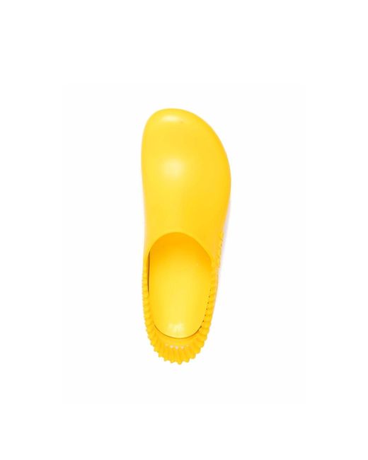 Gcds Yellow Rubber Logo Clogs for men