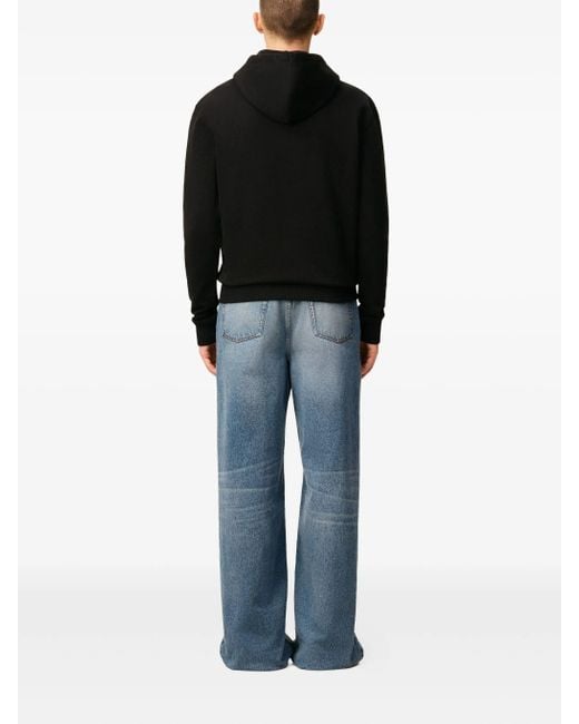 AMI Black Sweatshirt Ami De Coeur Hoodie for men