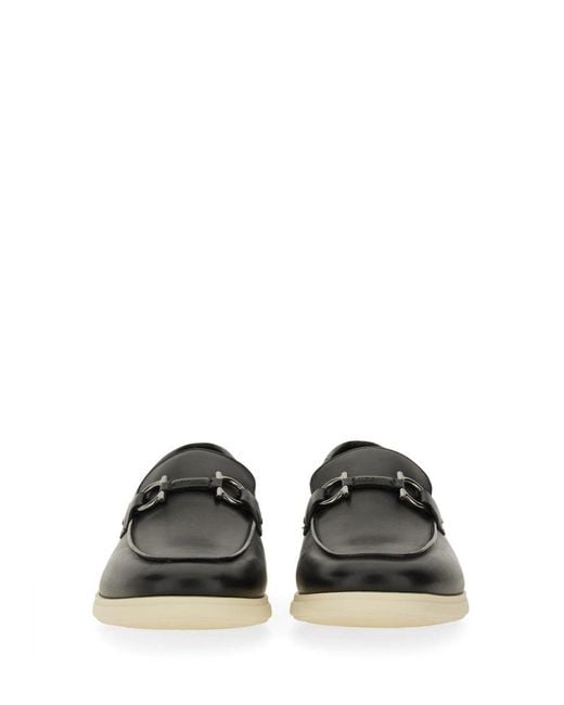 Ferragamo Black Moccasin "Gancini"