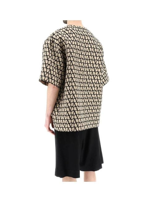 Valentino Black Iconographe Crewneck T-shirt for men