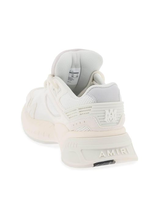 Amiri Mesh En Leather Ma Sneakers In 9 in het White