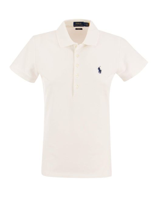 Polo Ralph Lauren White Julie Cotton Polo Shirt