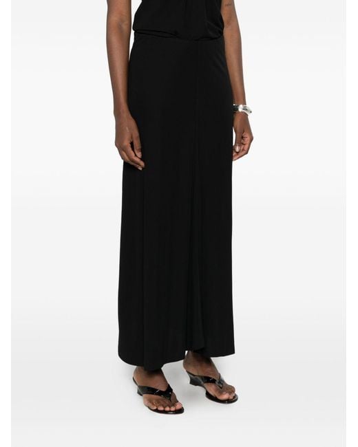 Totême Black Jersey Long Skirt