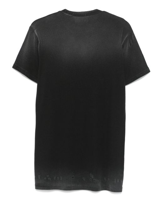 Paura Black Beru Ribbed Tee for men