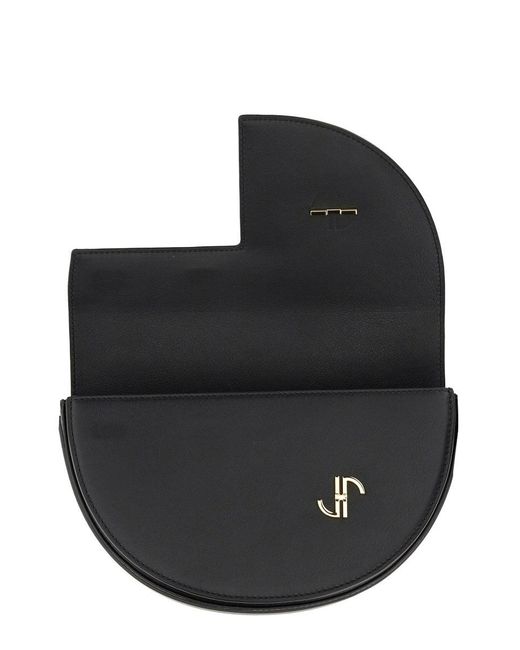 Patou Black Mini Leather Shoulder Handbag
