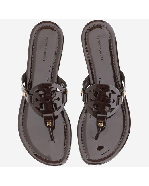 Tory Burch Brown Sandals Leather Slip-On