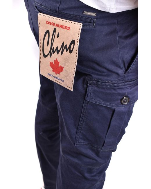 DSquared² Blue Classic Wool Trousers for men