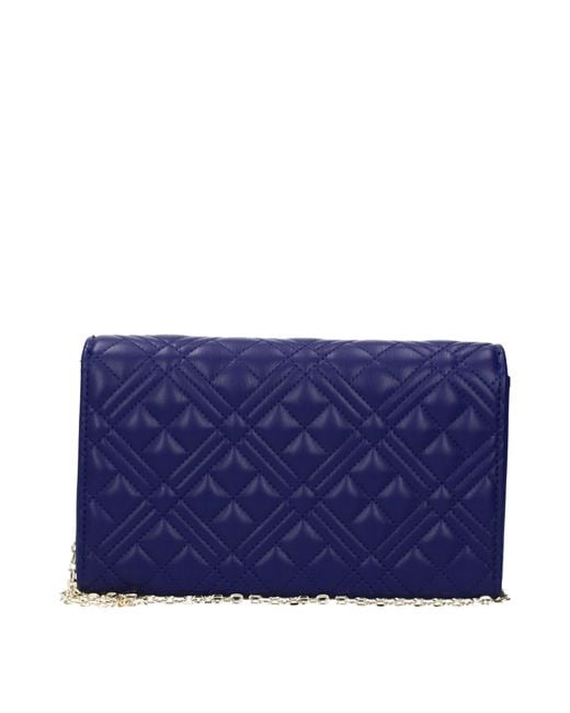 Love Moschino Blue Pochette Donna Poliuretano Blu/Mirtillo