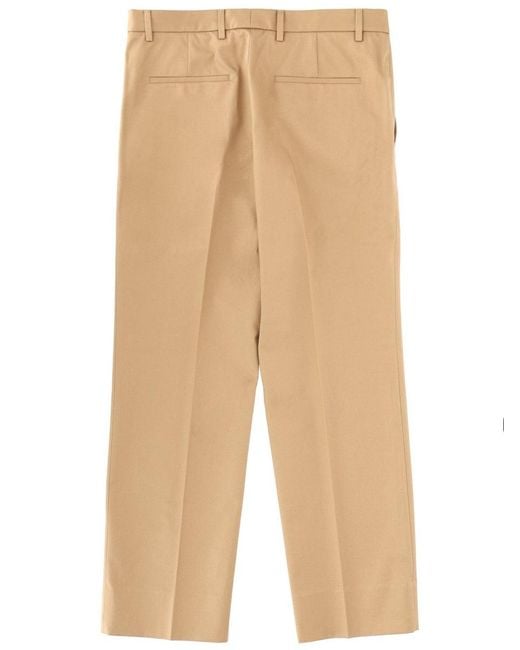 Gucci Natural Cotton Tailored Pants for men