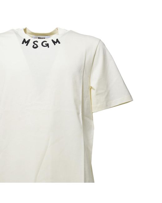 MSGM T-shirts En Polo's in het White