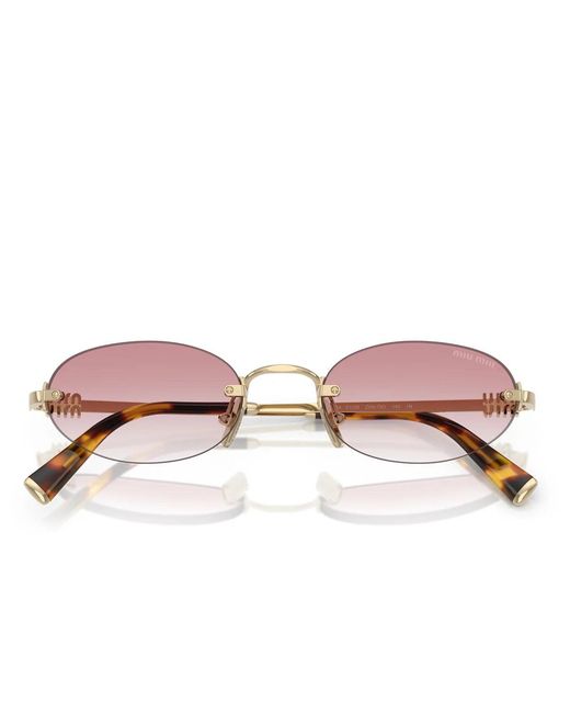 Miu Miu Pink Sonnenbrille Mua54 S Zvn70 O Gold/Rosa Farbverlauf Damen